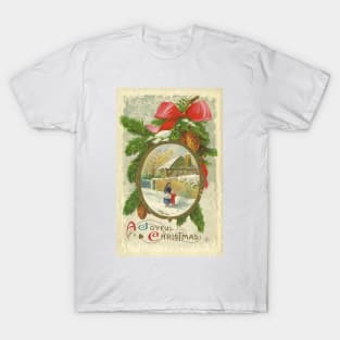 Vintage A Joyful Christmas Walk with Mother T-Shirt